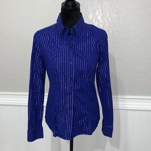 Shimmer pinstripe button down